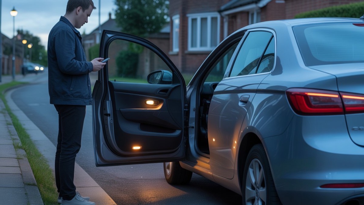Car lockout on UK street
