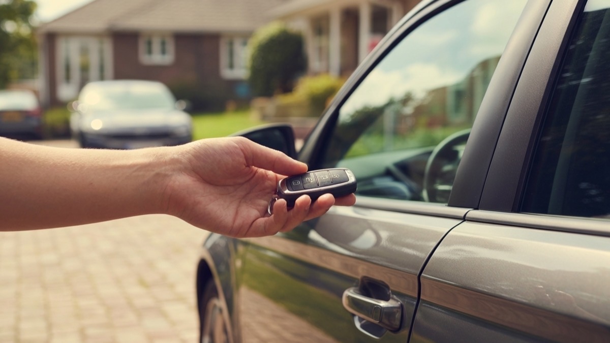 Private car owner with key fob